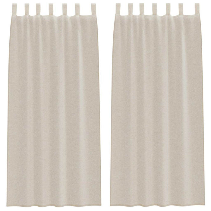 Perdele cu perdele 2 pcs Nisip 140 x 260 cm Poliester - WALTI WALTI