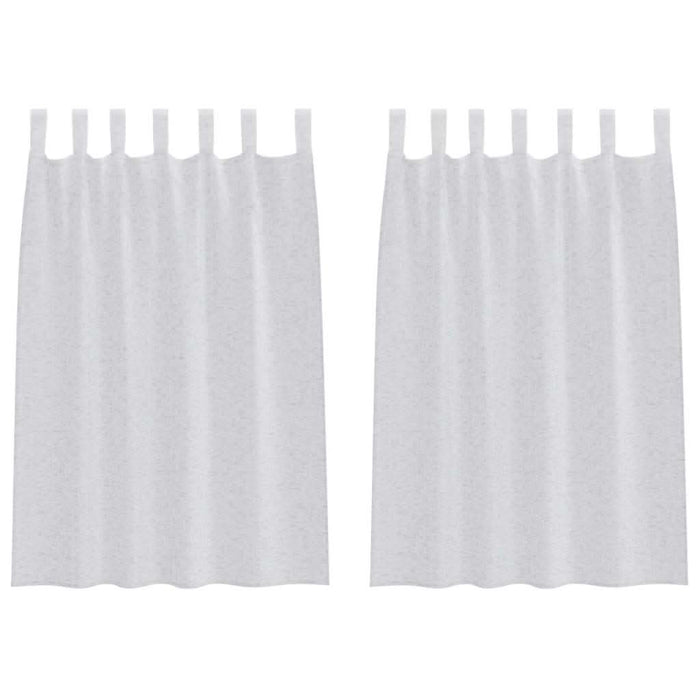 Perdele cu perdele 2 pcs Gri deschis 140 x 140 cm Poliester - WALTI WALTI