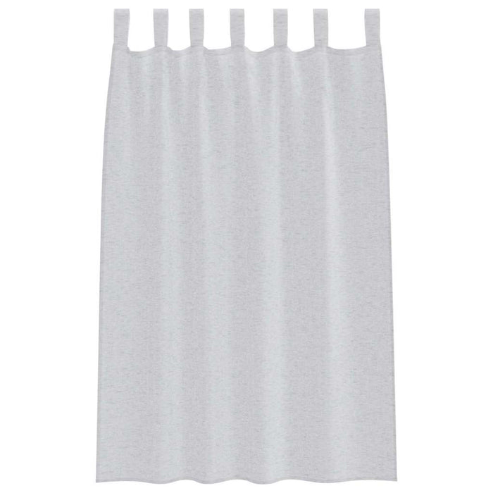 Perdele cu perdele 2 pcs Gri deschis 140 x 175 cm Poliester - WALTI WALTI