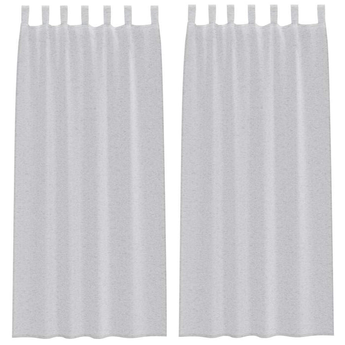 Perdele cu perdele 2 pcs Gri deschis 140 x 245 cm Poliester - WALTI WALTI