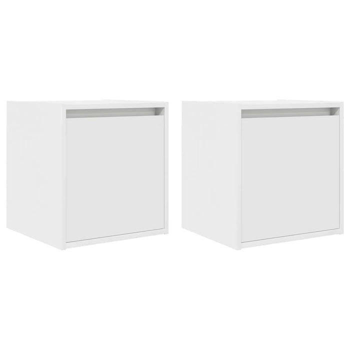 Noptiere montate pe perete 2 buc Alb 38x34x40 cm - WALTI WALTI