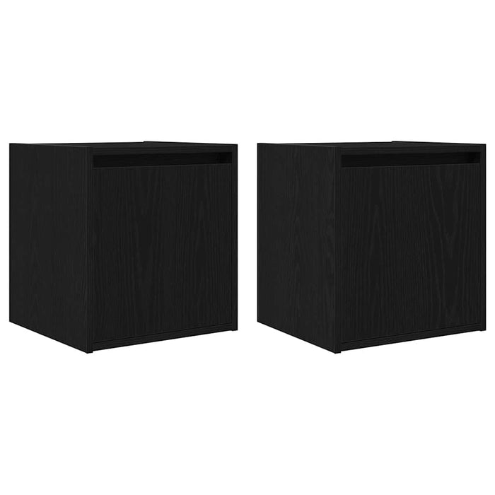 Noptiere montate pe perete 2 buc Negru 38x34x40 cm - WALTI WALTI