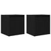 Noptiere montate pe perete 2 buc Negru 38x34x40 cm - WALTI WALTI