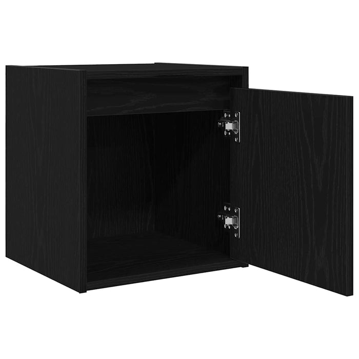 Noptiere montate pe perete 2 buc Negru 38x34x40 cm - WALTI WALTI