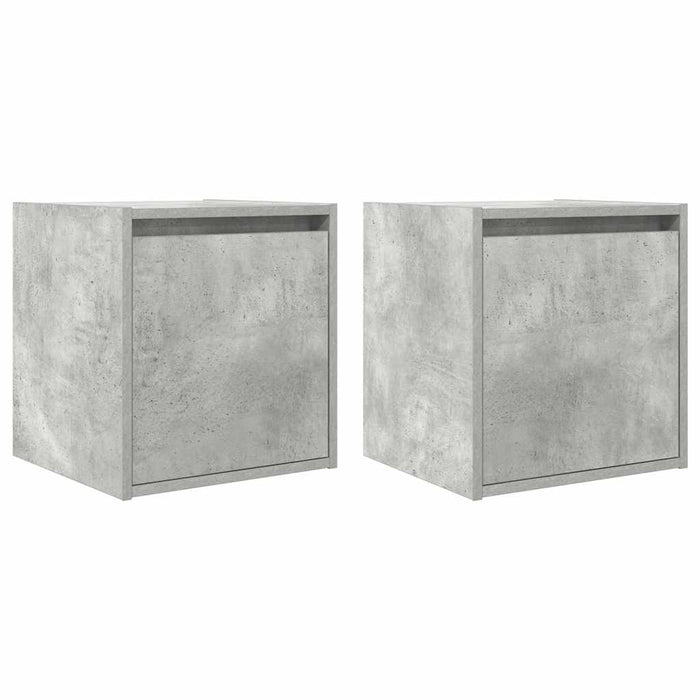 Noptiere montate pe perete 2 buc Beton Gri 38x34x40 cm - WALTI WALTI