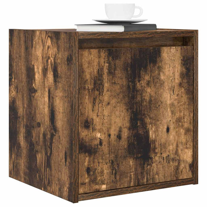 Noptiere montate pe perete 2 buc Stejar afumat 38x34x40 cm - WALTI WALTI