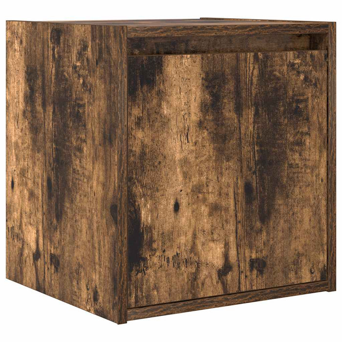 Noptiere montate pe perete 2 buc Stejar afumat 38x34x40 cm - WALTI WALTI