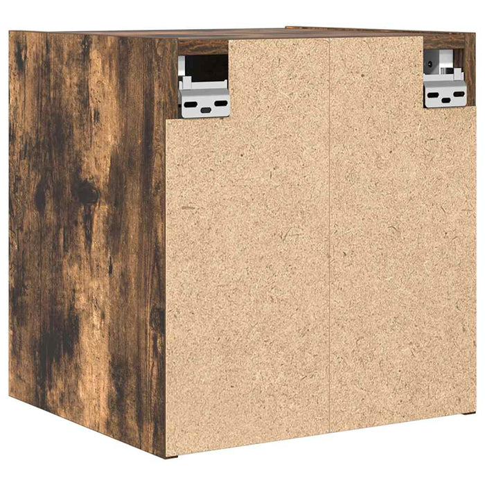Noptiere montate pe perete 2 buc Stejar afumat 38x34x40 cm - WALTI WALTI