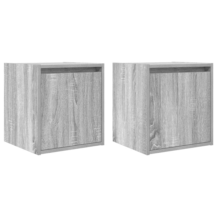 Noptiere montate pe perete 2 buc Gri Sonoma 38x34x40 cm - WALTI WALTI