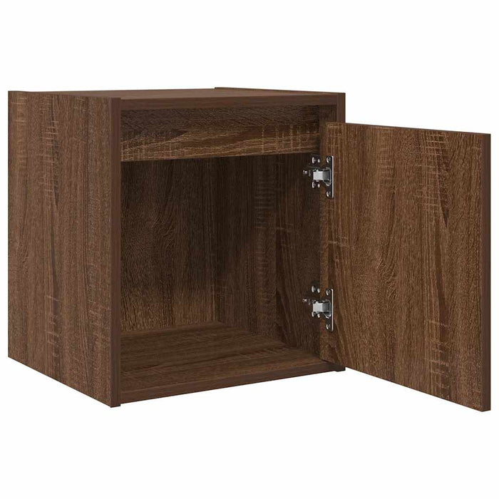 Noptiere montate pe perete 2 buc Stejar maro 38x34x40 cm WALTI