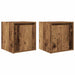Noptiere montate pe perete 2 buc Lemn vechi 38x34x40 cm - WALTI WALTI