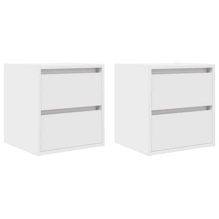 Noptiere montate pe perete 2 buc Alb 38x34x40 cm - WALTI WALTI