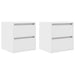 Noptiere montate pe perete 2 buc Alb 38x34x40 cm - WALTI WALTI