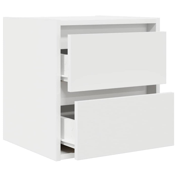 Noptiere montate pe perete 2 buc Alb 38x34x40 cm - WALTI WALTI