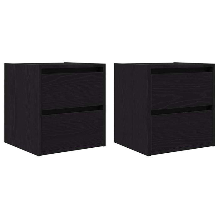 Noptiere de perete 2 buc Stejar negru 38x34x40 cm - WALTI WALTI