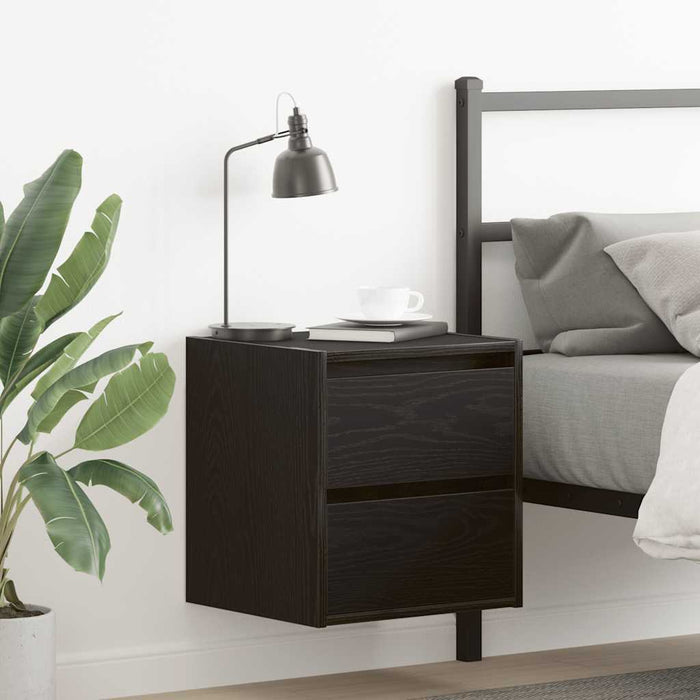 Noptiere de perete 2 buc Stejar negru 38x34x40 cm - WALTI WALTI