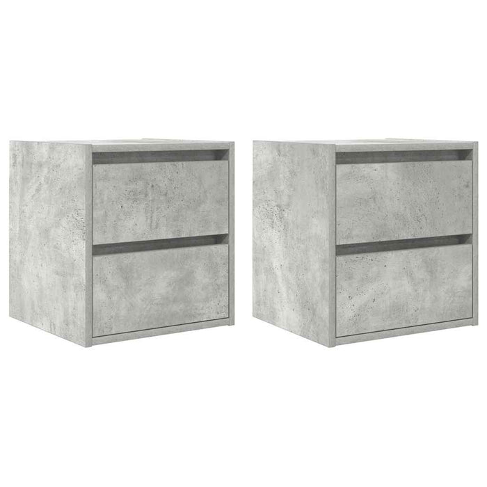 Noptiere montate pe perete 2 buc Beton Gri 38x34x40 cm - WALTI WALTI