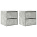 Noptiere montate pe perete 2 buc Beton Gri 38x34x40 cm - WALTI WALTI