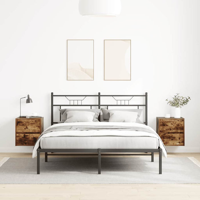 Noptiere montate pe perete 2 buc Stejar afumat 38x34x40 cm - WALTI WALTI