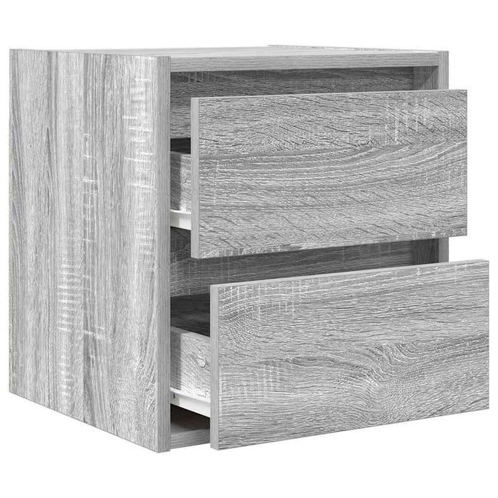 Noptiera montata pe perete gri Sonoma 38x34x40 cm - WALTI WALTI