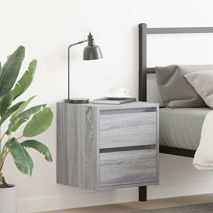 Noptiera montata pe perete gri Sonoma 38x34x40 cm - WALTI WALTI