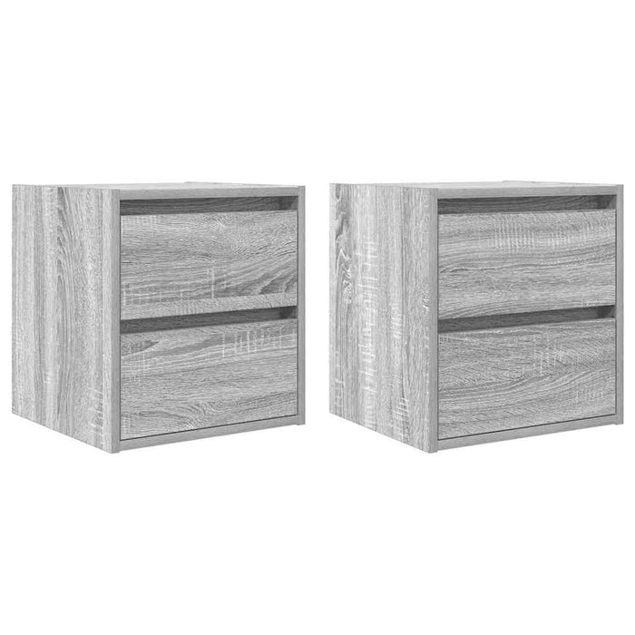Noptiere montate pe perete 2 buc Gri Sonoma 38x34x40 cm - WALTI WALTI