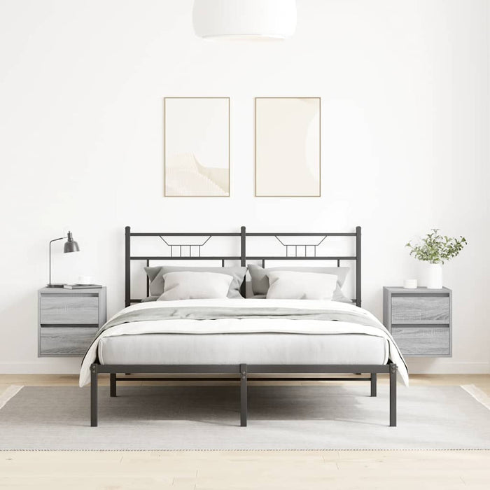 Noptiere montate pe perete 2 buc Gri Sonoma 38x34x40 cm - WALTI WALTI