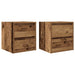 Noptiere montate pe perete 2 buc Lemn vechi 38x34x40 cm - WALTI WALTI