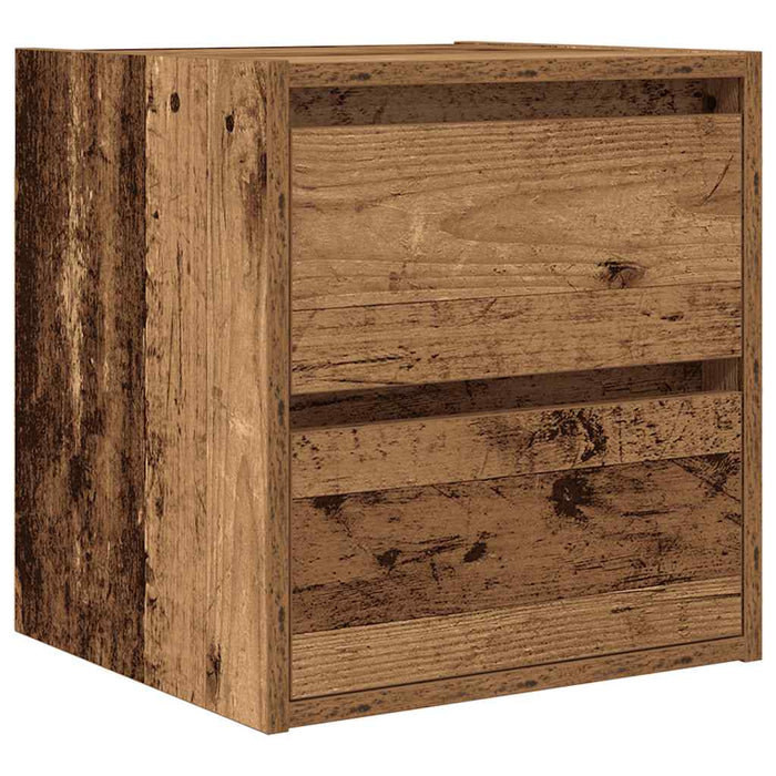 Noptiere montate pe perete 2 buc Lemn vechi 38x34x40 cm - WALTI WALTI
