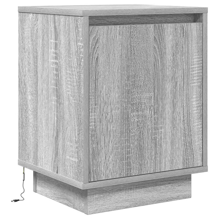 Noptiera cu lumini LED Gri Sonoma 38x34x50 cm - WALTI WALTI