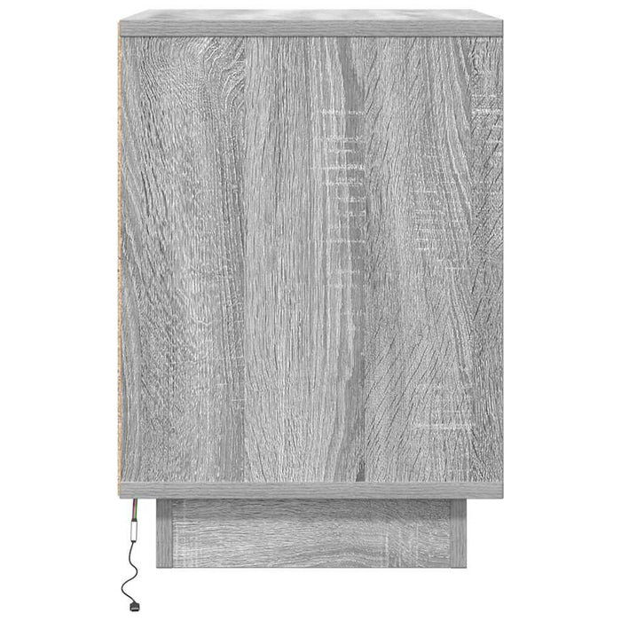 Noptiera cu lumini LED Gri Sonoma 38x34x50 cm - WALTI WALTI