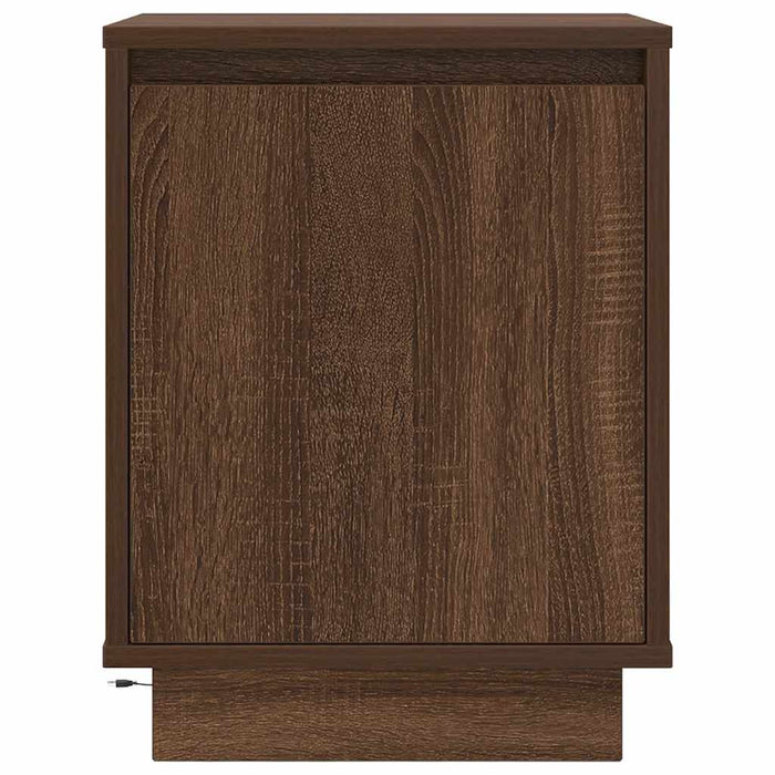 Noptiera cu lumini LED Stejar maro 38x34x50 cm - WALTI WALTI