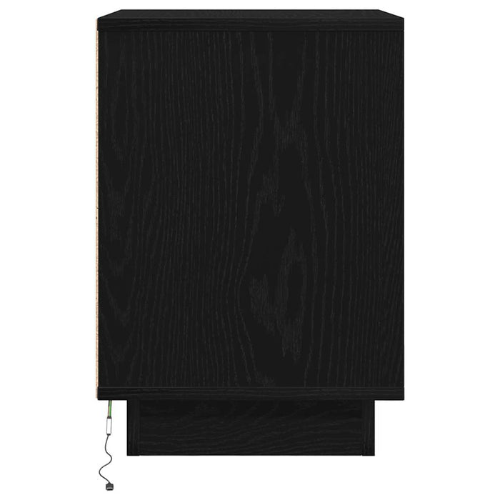 Noptiera cu lumini LED Negru 38x34x50 cm WALTI