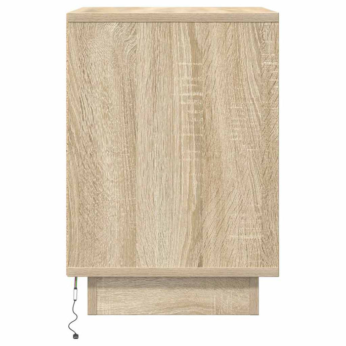 Noptiera cu lumini LED Stejar Sonoma 38x34x50 cm WALTI