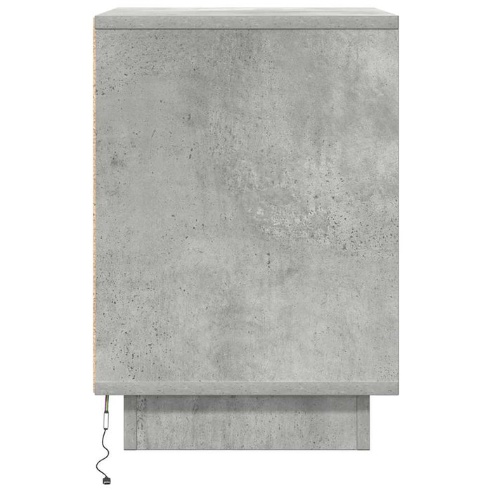 Noptiera cu lumini LED Gri beton 38x34x50 cm WALTI