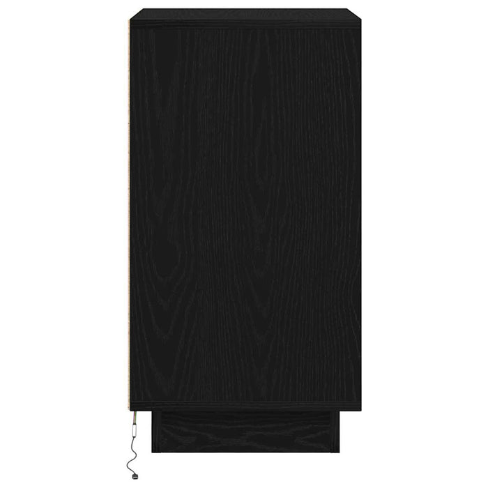 Noptiera cu lumini LED Negru 38x34x65 cm WALTI