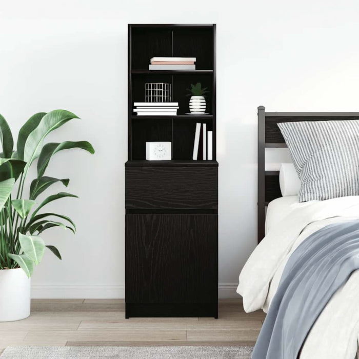 Noptiera neagra 39x35x125 cm lemn prelucrat - WALTI WALTI