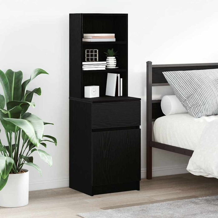 Noptiera neagra 39x35x125 cm lemn prelucrat - WALTI WALTI