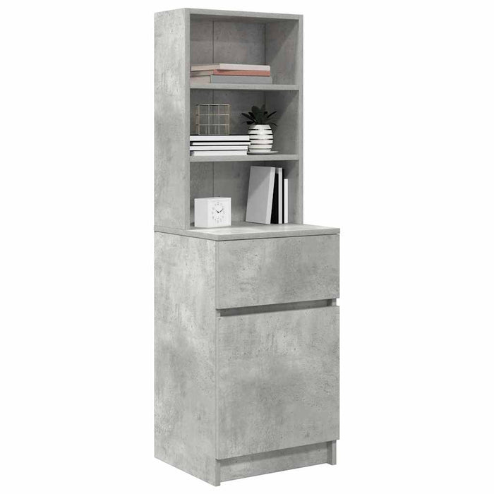 Noptiera gri beton 39x35x125 cm lemn prelucrat - WALTI WALTI