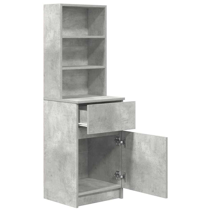 Noptiera gri beton 39x35x125 cm lemn prelucrat - WALTI WALTI