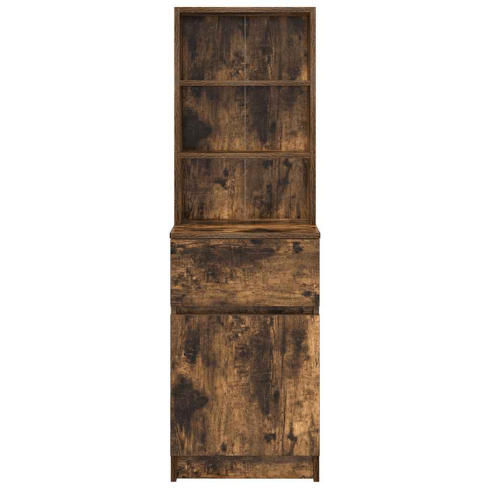 Noptiera stejar afumat 39x35x125 cm lemn de stratificat - WALTI WALTI