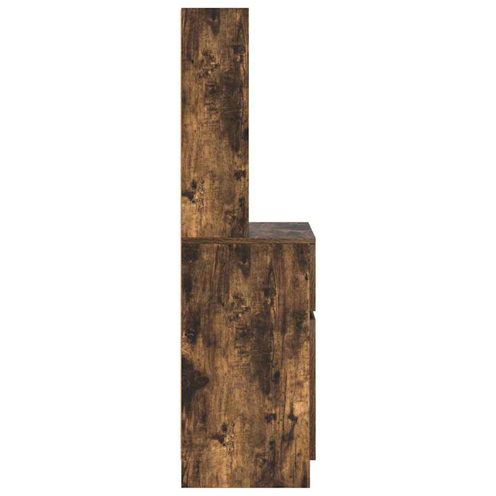 Noptiera stejar afumat 39x35x125 cm lemn de stratificat - WALTI WALTI