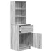 Noptiera gri Sonoma 39x35x125 cm lemn prelucrat - WALTI WALTI