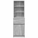 Noptiera gri Sonoma 39x35x125 cm lemn prelucrat - WALTI WALTI