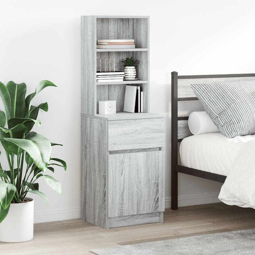 Noptiera gri Sonoma 39x35x125 cm lemn prelucrat - WALTI WALTI
