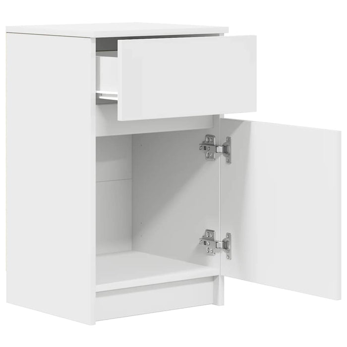 Noptiera alb 39x35x65 cm lemn prelucrat - WALTI WALTI