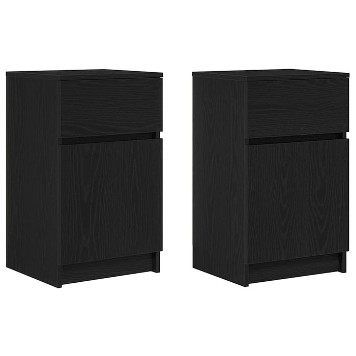 Noptiere, 2 buc., negru, 39x35x65 cm, lemn prelucrat - WALTI WALTI