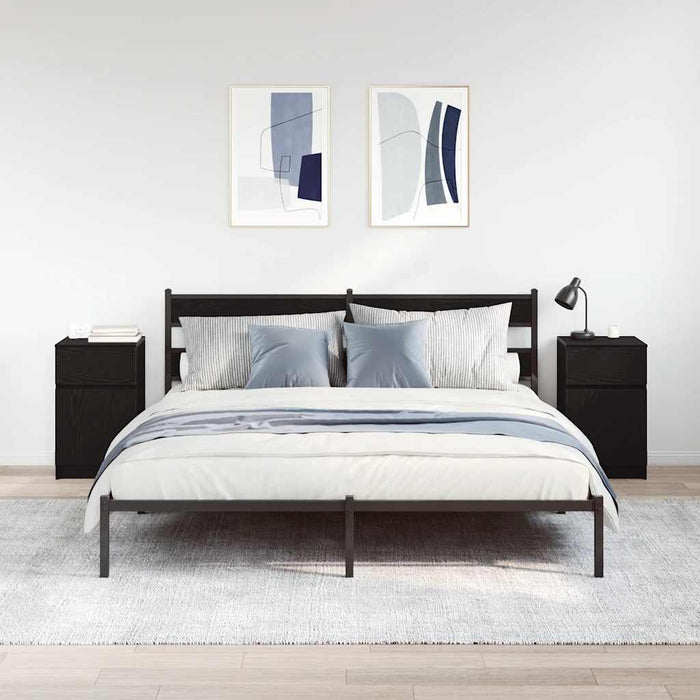 Noptiere, 2 buc., negru, 39x35x65 cm, lemn prelucrat - WALTI WALTI