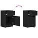 Noptiere, 2 buc., negru, 39x35x65 cm, lemn prelucrat - WALTI WALTI