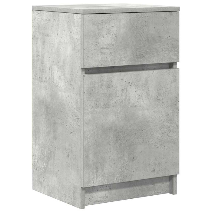 Noptiere, 2 buc., gri beton, 39x35x65 cm, lemn prelucrat - WALTI WALTI